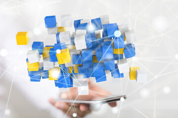 Technology background. Big data concept. Binary