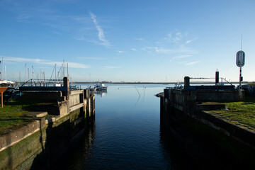 The sea lock at Heybridge Basin, Essex