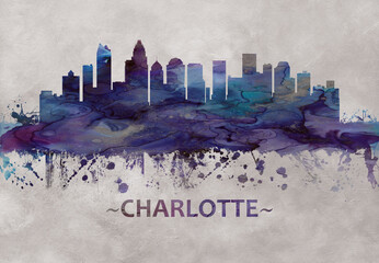 Charlotte North Carolina Skyline 