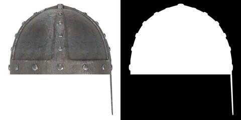 Fototapeta premium 3D rendering illustration of a medieval helmet