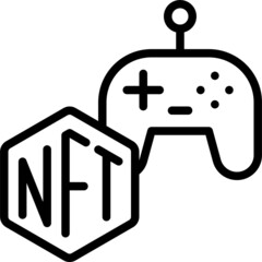 Fototapeta premium NFT game asset icon, NFT related vector illustration