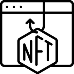 Phishing icon, NFT related vector illustration
