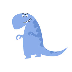  cute happy  blue dinosaur. t-rex , tyrannosaurus.