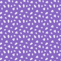 Floral seamless with hand drawn color exotic monstera leaves. Cute summer background. Tropic violet branches. Modern floral compositions. Fashion vector illustration for wallpaper, fabric, textile
