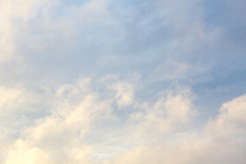 Clouds in the winter sky. Evening sky. The background image.