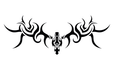horn head abstract ethnic deer or elk silhouette symbol sticker