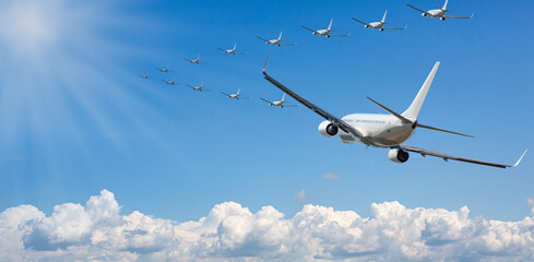 airplane competition to the destination