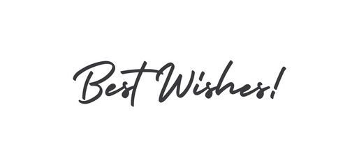Fototapeta premium Best wishes calligraphy text word. Hand drawn style lettering.