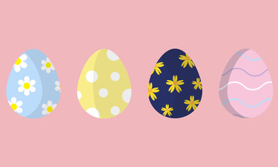 Easter eggs with flowers. Easter eggs decoration ideas