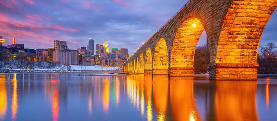 Minneapolis binnenstad skyline stadsgezicht van Minnesota in de V.S
