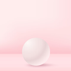 Abstract background with pink podium for presentation. Vector