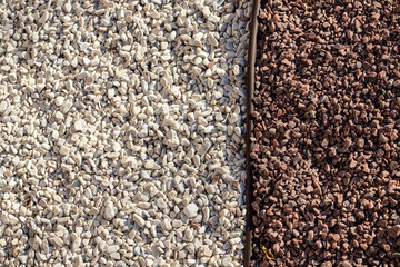 small bright pebbles and gravel as background or texture