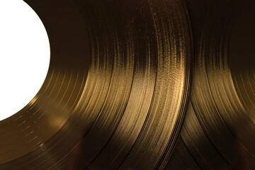 Background of vinyl records. Retro wallpaper. Top view