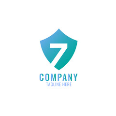 General Modern Logo Seven Shield For Company and Editable File, Logo Tujuh Perisai