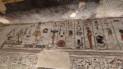 detail of the detail of the wall of the of pharaoh's tomb