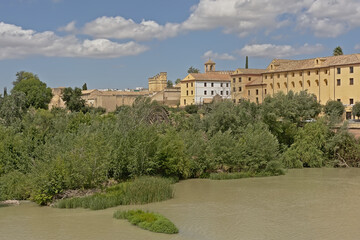 Diocesan library in Cordoba along the green borders of river Guadalquivir