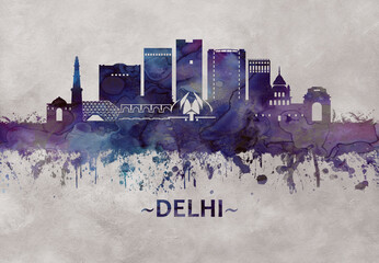 Delhi India skyline