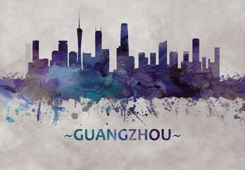 Obraz premium Guangzhou china skyline