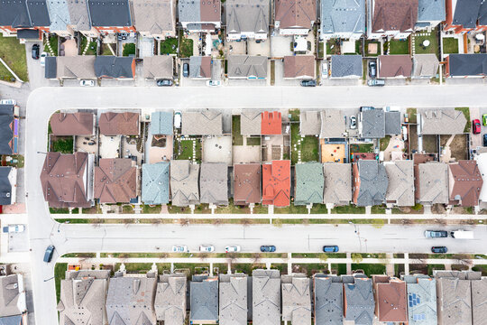 markham houses  drone view 