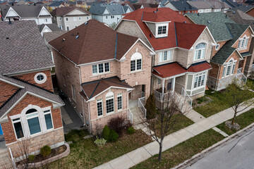 markham houses  drone view 