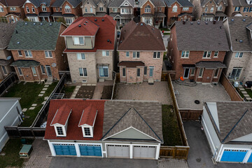 markham houses  drone view 