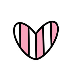 An icon of the cute striped heart.