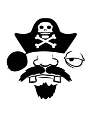 Gesicht Piraten Kapitän 