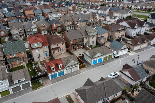 markham houses  drone view 