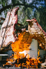 Costillar de ternera a la llama