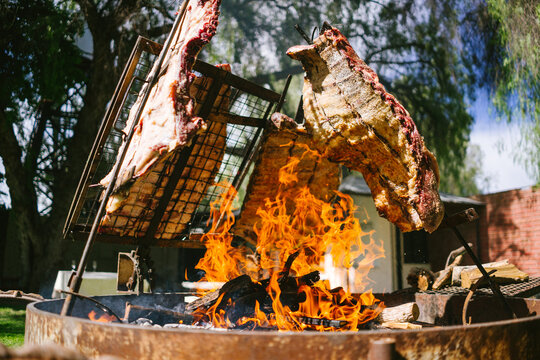 Costillar de ternera a la llama