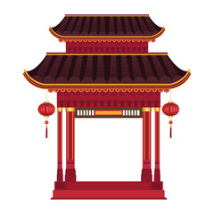 pagoda chinese building - obrazy, fototapety, plakaty
