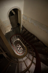 staircase in the old building - obrazy, fototapety, plakaty