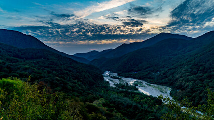 Sochi, Psezuapse river at sunset
