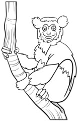 cartoon indri comic animal character