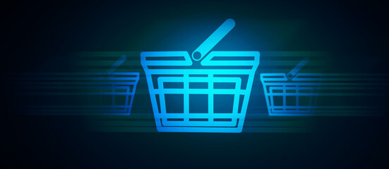 shopping basket icon. concept purchase
