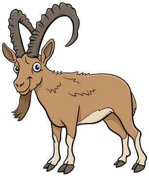 cartoon ibex comic animal character