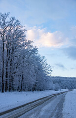 winter landscape in the mountains