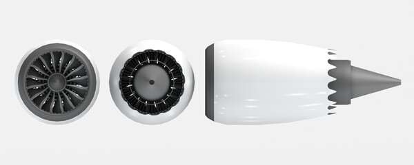 3D illustration of plane engine © vexworldwide