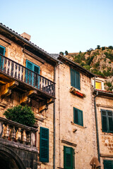 Naklejka premium Beautiful medieval house of Kotor old town