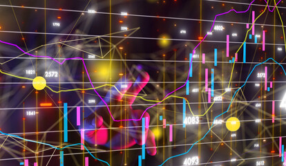 stock market graph business digital