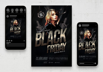Black Dark Nightclub Flyer