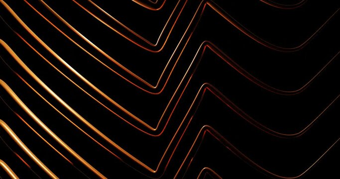 3d render with golden curved lines on a dark background