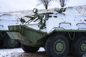 Fototapeta premium russian tank in the park