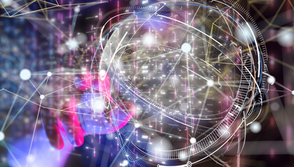 conference Digital Network and data concept 3d
