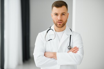 Fototapeta premium Portrait of an handsome young doctor