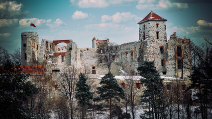 Ruiny zamku w Rudnie - okolice Krakowa. Piękne widoki. - 482486163