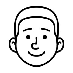 Isolated monochrome avatar of a woman Vector illustration