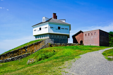 Fototapeta na wymiar Fort McClary state historic site Kittery point, Maine USA