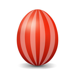 Red chicken egg for easter Realistic and volumetric egg