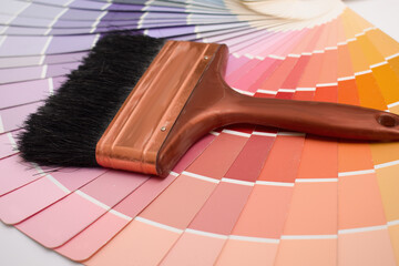 Brush tool on paint color fan